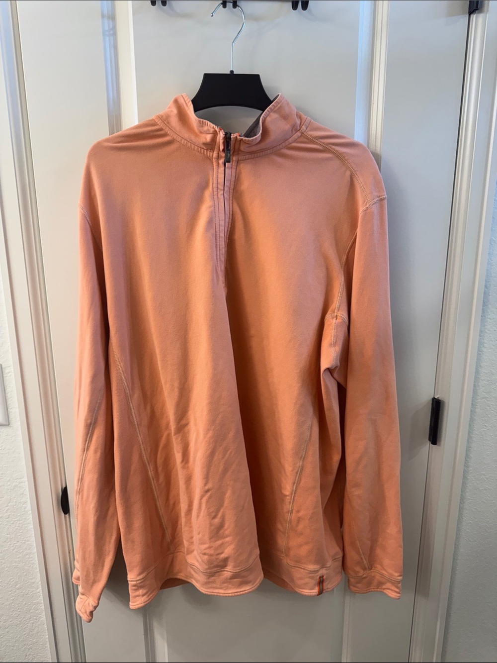 Tommy Bahama Men's Peach Zip-Up Top